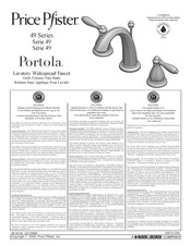 Pfister Portola T49-RP0Y Instrucciones De Instalación