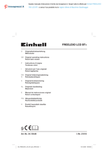 EINHELL FREELEXO 750 LCD BT+ Manual De Instrucciones Original