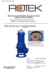 Rotek WPET-TS-07.5kW-400V Manual De Uso Y Mantenimiento