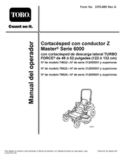 Toro Z Master TURBO FORCE 74824 Manual Del Operador