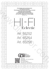 Gessi HI-FI Eclectic 65254 Instrucciones De Montaje