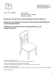 Foremost Home 1645940 Instrucciones De Armado