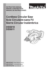 Makita DSS611Z Manual De Instrucciones