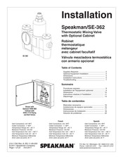 Speakman SE-362 Instalación