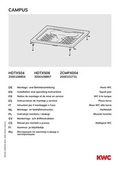 KWC CAMPUS HDTX506 Instrucciones De Montaje Y Servicio
