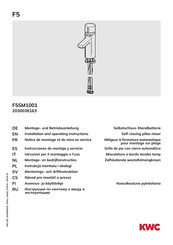 KWC F5SM1001 Instrucciones De Montaje Y Servicio