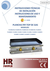 Fainca HR PLC1000ECON Instrucciones Técnicas De Instalación Instrucciones De Uso Y Mantenimiento