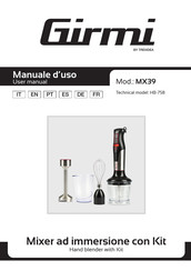TREVIDEA Girmi MX39 Manual Del Usuario