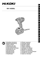 HIKOKI WH 18DBSL Instrucciones De Manejo