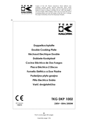 Team kalorik TGK DKP 1002 Manual De Instrucciones