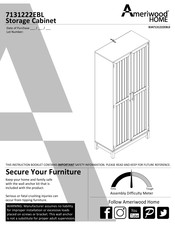 Ameriwood HOME 7131222EBL Manual De Instrucciones