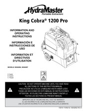 HydraMaster King Cobra 1200 Pro Información E Instrucciones De Uso