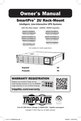 Tripp-Lite SmartPro SMART2000RMXL2U Manual Del Propietário