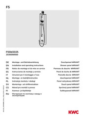 KWC MIRANIT F5SM2025 Instrucciones De Montaje Y Servicio