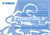 Yamaha YFM45GDXG 2016 Manual Del Propietário