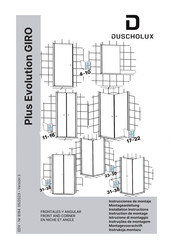 Duscholux Plus Evolution GIRO 1 PUERTA ABATIBLE Instrucciones De Montaje