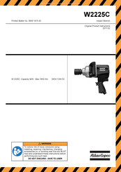 Atlas Copco W2225C Manual Del Usuario