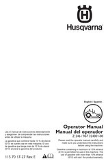 Husqvarna Z246 Manual Del Operador