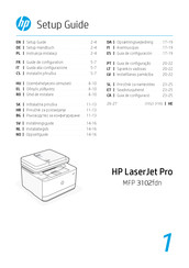 HP LaserJet Pro MFP 3102fdn Guía De Configuración