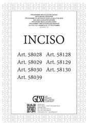Gessi INCISO 58039 Instrucciones De Montaje