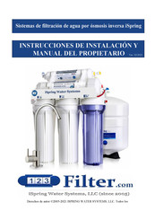 123Filter iSpring RCC7AK Instrucciones De Instalación Y Manual Del Propietario