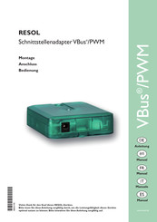 Resol VBus/PWM Manual Del Usuario