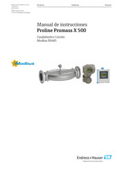 Endress+Hauser Proline Promass X 500 Manual De Instrucciones