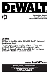 DeWalt DCD471X1 Manual De Instrucciones