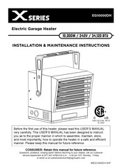 Dyna-Glo EG10000DGP Instrucciones De Instalación Y Mantenimiento