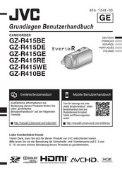 JVC EverioR GZ-R415BE Manual De Instrucciones