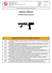 Chicago Pneumatic CP7600 B-R4P Serie Manual Del Operador