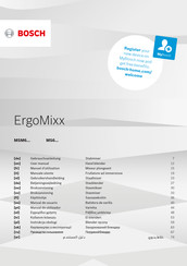 Bosch ErgoMixx MS6CA41H50 Manual De Usuario
