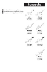 Hansgrohe Metris S 31433 1 Serie Instrucciones De Montaje