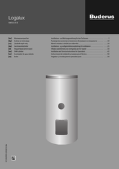 Buderus Logalux SM310.5 E Instrucciones De Instalación Y Manejo Para El Técnico