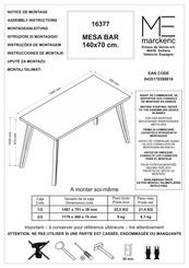 ME MARCKERIC 16377 Instrucciones De Montaje