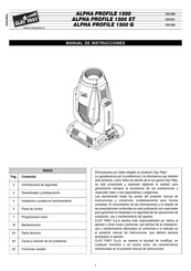 Clay Paky ALPHA PROFILE 1500 ST Manual De Instrucciones