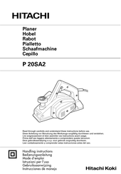 Hitachi Koki P 20SA2 Instrucciones De Manejo
