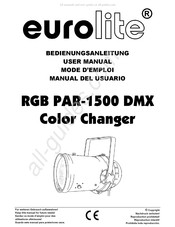 EuroLite RGB PAR-1500 DMX Color Changer Manual Del Usuario