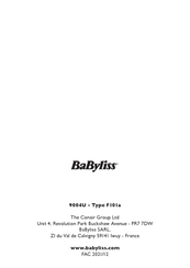 BaByliss F101a Manual De Usuario