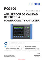 Hioki PQ3100-91 Manual De Instrucciones