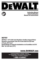 DeWalt DCF787B Manual De Instrucciones