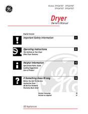 GE DPXQ473GT Manual Del Propietário
