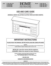 Home Decorators Collection AVONDALE GROVE 365-166-48 Guía De Uso Y Cuidado