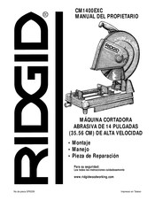 RIDGID CM1400EXC Manual Del Propietário