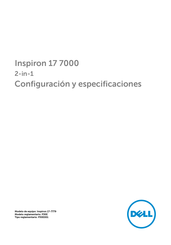 Dell Inspiron 17 7000 Configuración Y Especificaciones