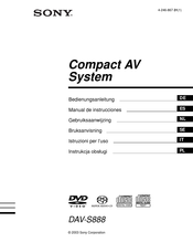 Sony DAV-S888 Manual De Instrucciones