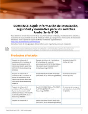 Aruba Networks 8100 Serie Información De Instalación