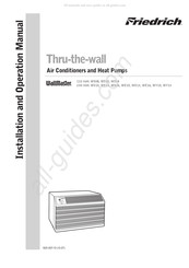 Friedrich WallMaster WE10B33C Manual De Instalación Y Operación