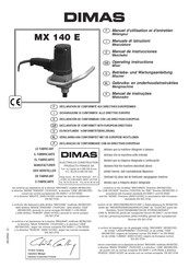 Dimas MX 140 E Manual De Instrucciones