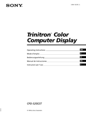 Sony Trinitron CPD-520GST Manual De Instrucciones